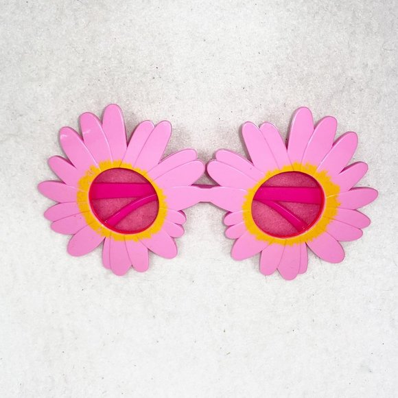 Pink Flower Power Selfie Festival Glasses - Picture 4 of 10